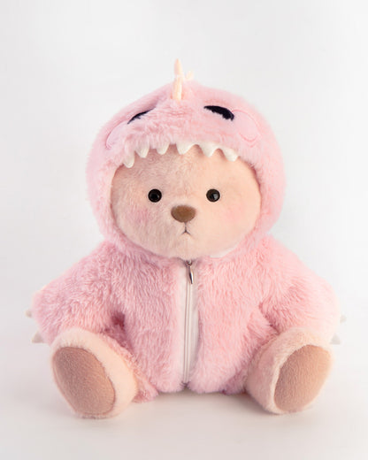 Furry Dino Bear | Handmade Jointed Teddy Bear Gift