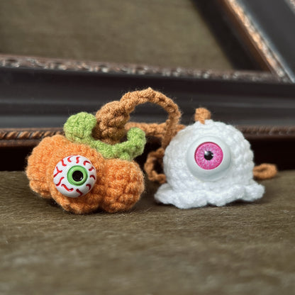 Ghost Pumpkin Crochet Charm