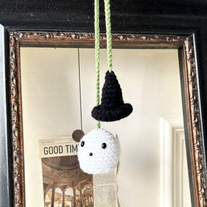 Ghost Pumpkin Crochet Charm