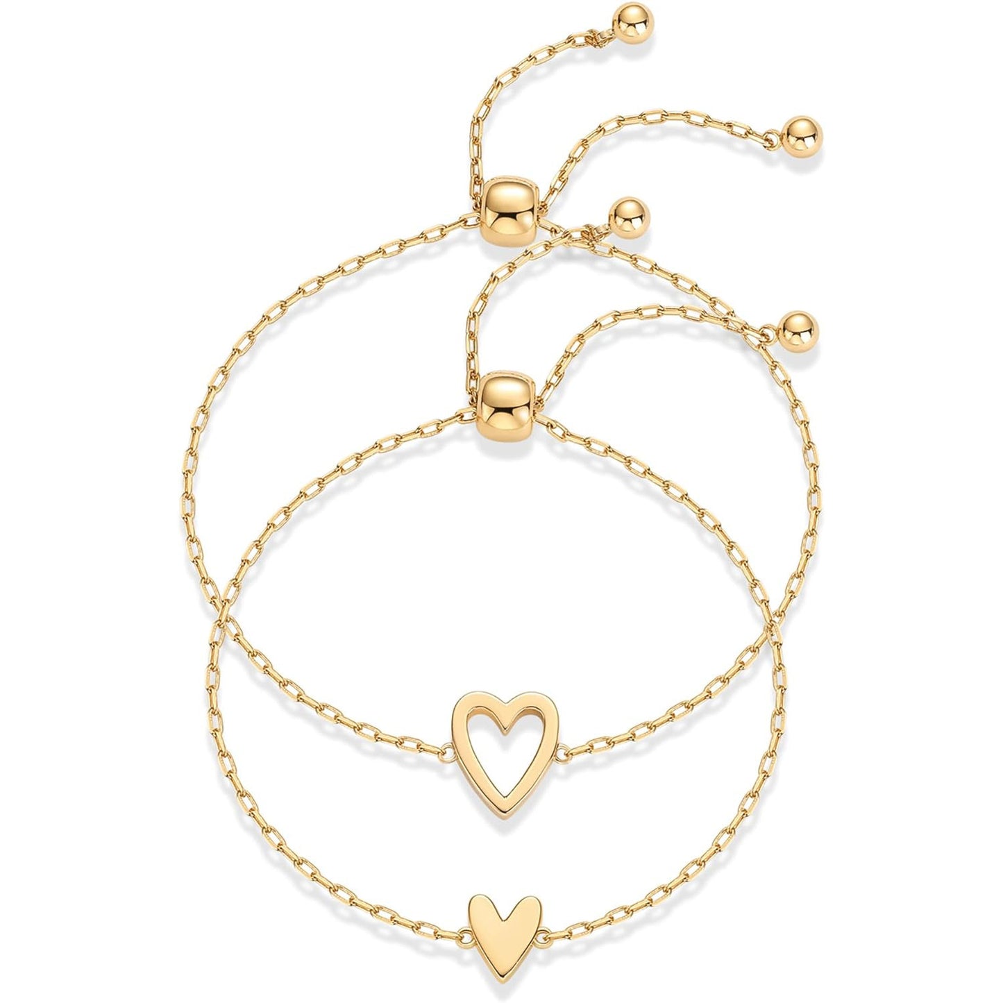 Adjustable Love Friendship Two Bracelet Pack