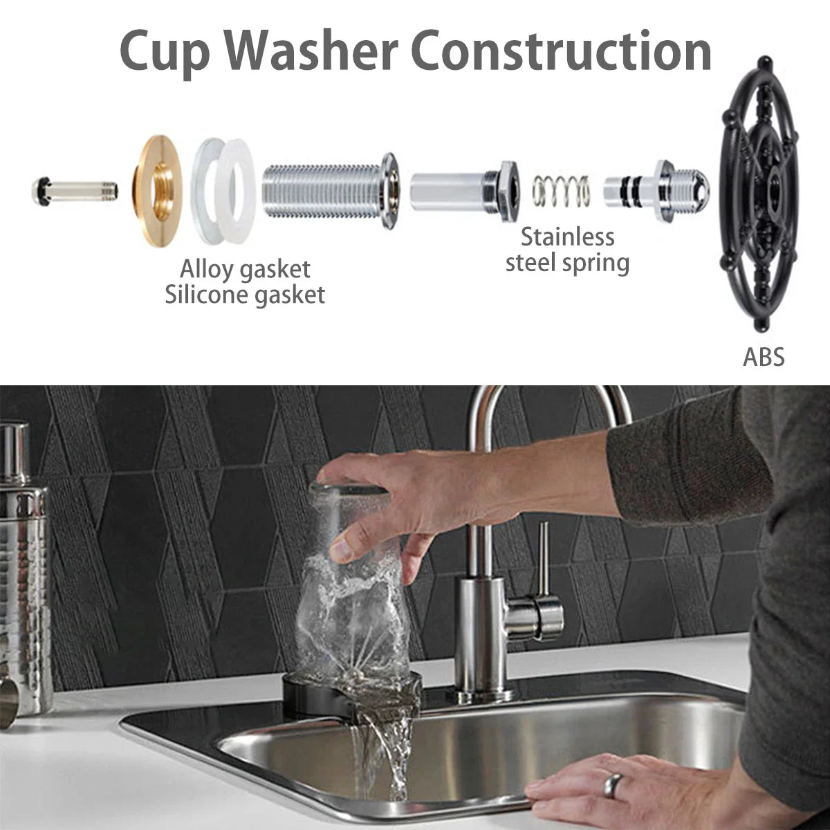 Glass Rinser 🚿 – Blast Away Grime in Seconds!