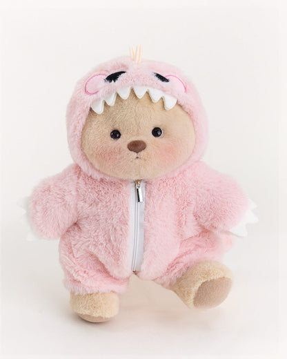 Furry Dino Bear | Handmade Jointed Teddy Bear Gift
