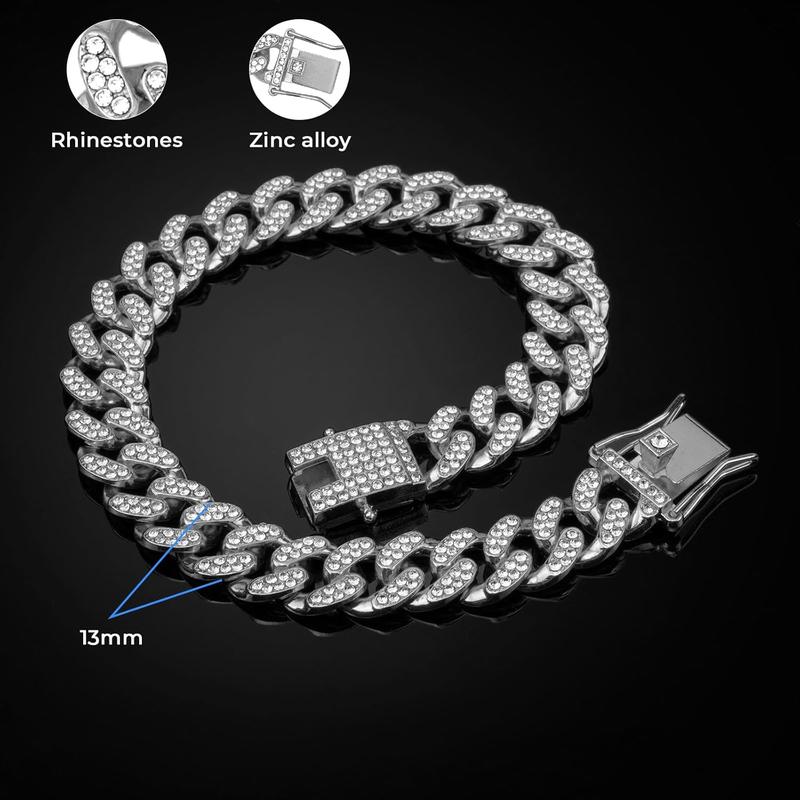 🔥 Iced-Out Cuban Link Collar – The Ultimate Bling Chain for Cats & Dogs 🐱🐶