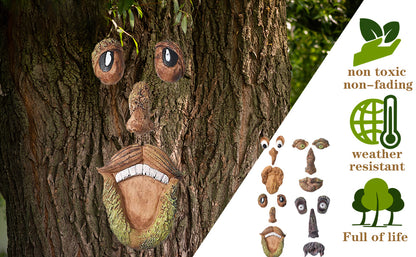 Tree Faces Decor Outdoor