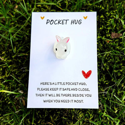🎁 Easter Hot Sale - 🐰Handmade Easter Rabbit Pocket Hug With Inspirational Card