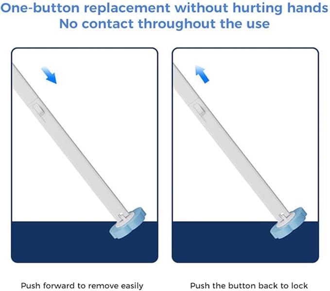 Disposable Toilet Cleaning System: Toilet Brush & Holder Kit with 12PCS Pre-Soaked Cleaner