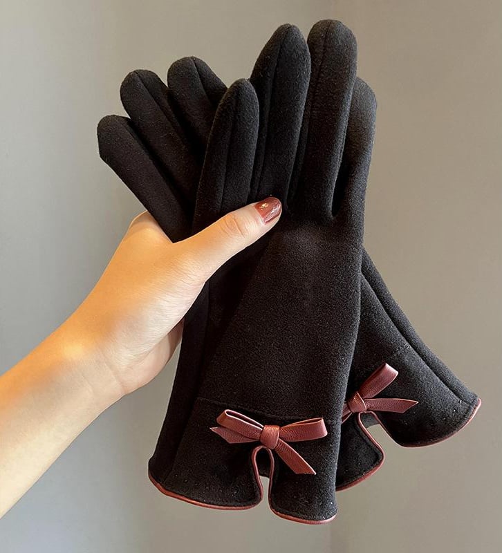 🔥LAST DAY 50% OFF - 🧤Elegant Bowknot Winter Gloves