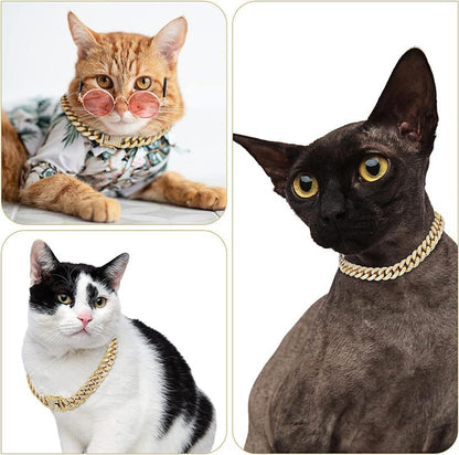🔥 Iced-Out Cuban Link Collar – The Ultimate Bling Chain for Cats & Dogs 🐱🐶