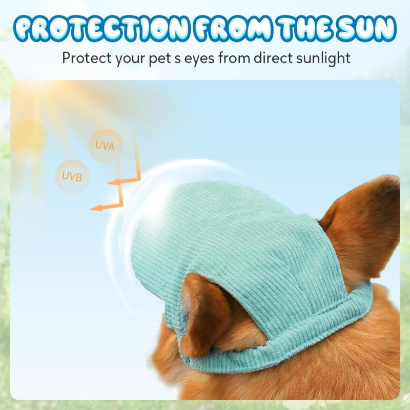 Corduroy Dog Sun Hat – Cute UV-Shade Hat for Sunny Walks 🐶