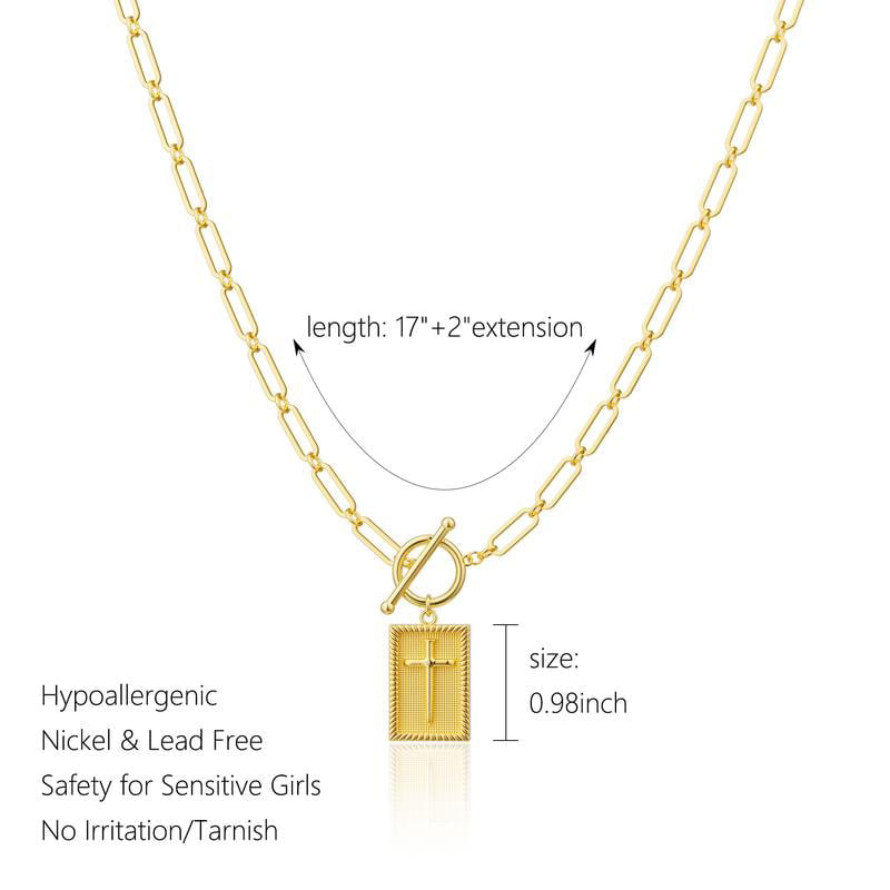 🏆Flash Sale⚡ 50K+ SOLD! Almost Gone-💥 - Cross Pendant Paperclip Chain Necklace