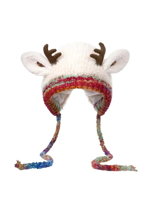 🎄🦌Handmade Knitted Christmas Antler 2-in-1 (Hat/Handbag)🧶