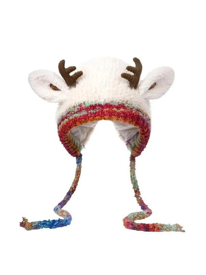 🎄🦌Handmade Knitted Christmas Antler 2-in-1 (Hat/Handbag)🧶