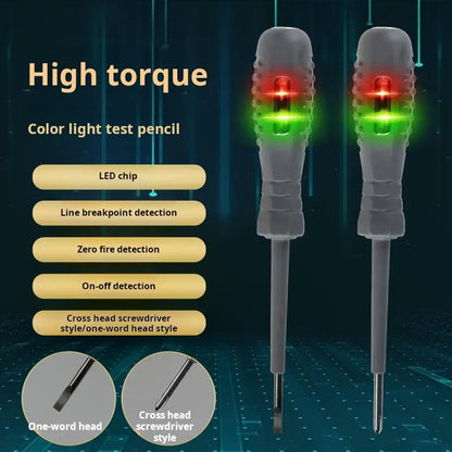 High-Brightness Color LED Voltage Test Pen