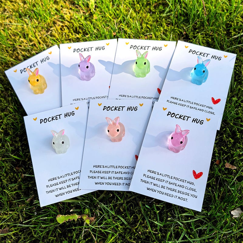 🎁 Easter Hot Sale - 🐰Handmade Easter Rabbit Pocket Hug With Inspirational Card