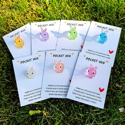 🎁 Easter Hot Sale - 🐰Handmade Easter Rabbit Pocket Hug With Inspirational Card