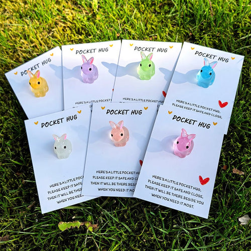 🎁 Easter Hot Sale - 🐰Handmade Easter Rabbit Pocket Hug With Inspirational Card