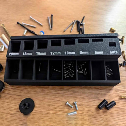 M3 Screw Organizer – Precision Bolt Sorter Tray with 7 Measuring Slots