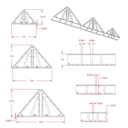 Heavy-Duty Metalworking Miter Square for Tubing Layout