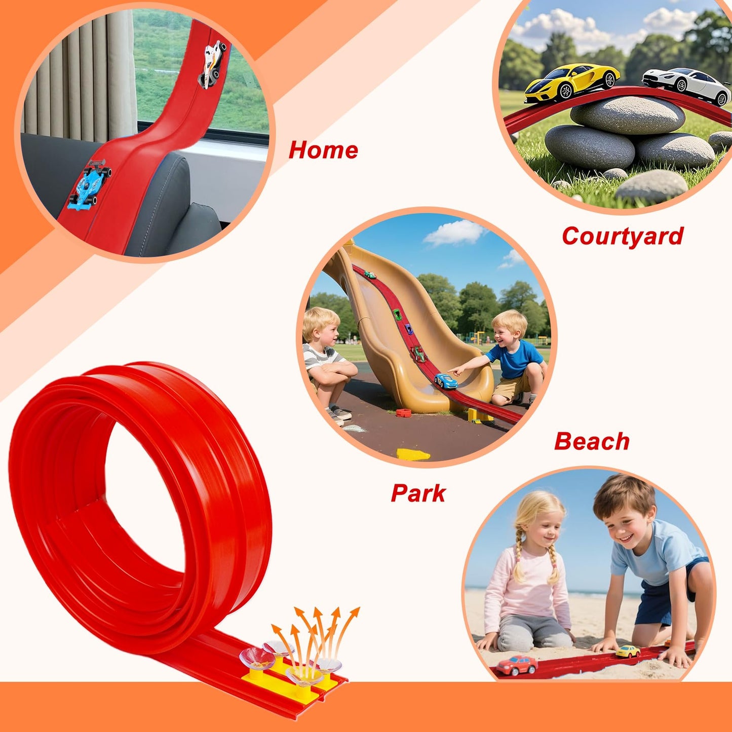 🎄🎁 2025 Christmas Surprise Gift: DIY Flexible Racing Track Toy 🚗✨