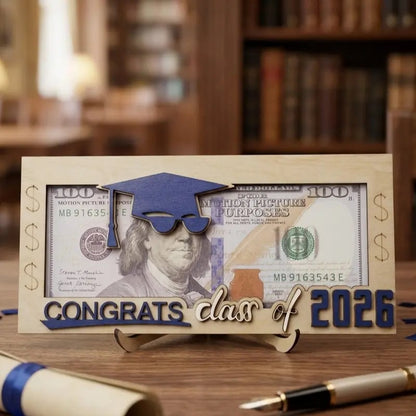 🔥Graduation 2026 Money Holder-Unique Wooden Cash Gift Box for Class of 2026🎓