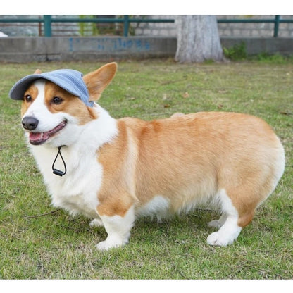 Corduroy Dog Sun Hat – Cute UV-Shade Hat for Sunny Walks 🐶