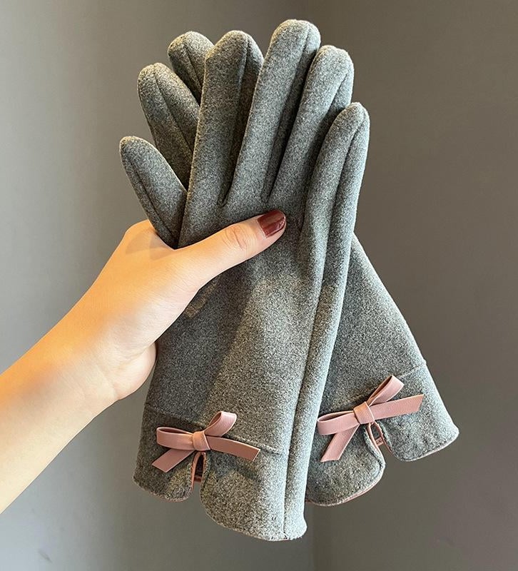 🔥LAST DAY 50% OFF - 🧤Elegant Bowknot Winter Gloves