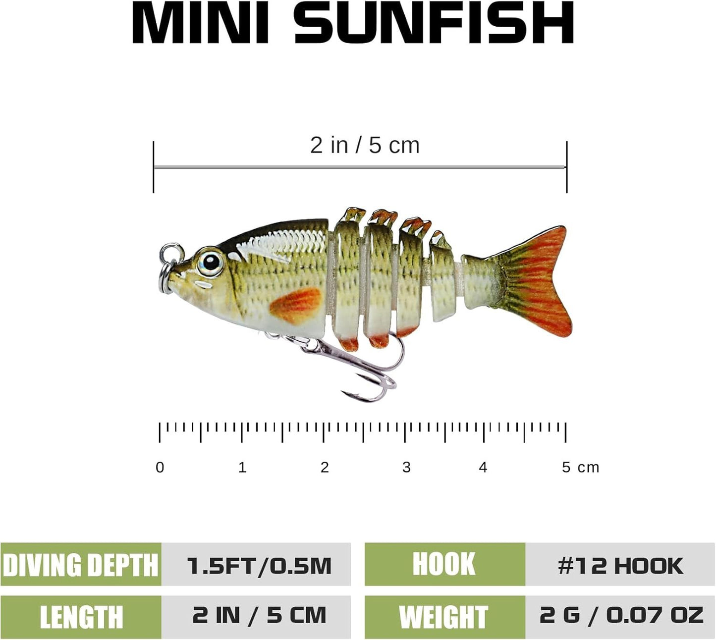 ⚡44% OFF🔥 2'' Lifelike 6-Joint Micro Swimbait | Ultimate Freshwater Lure