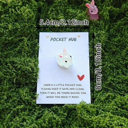 🎁 Easter Hot Sale - 🐰Handmade Easter Rabbit Pocket Hug With Inspirational Card