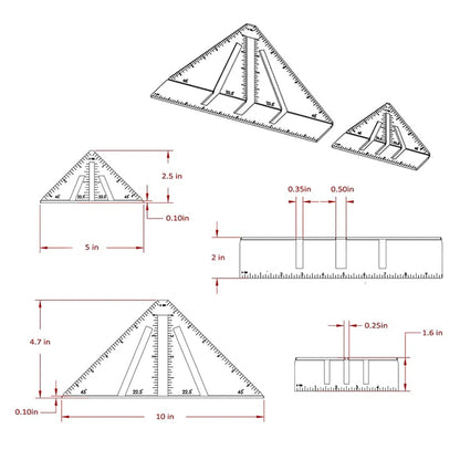 Heavy-Duty Metalworking Miter Square for Tubing Layout