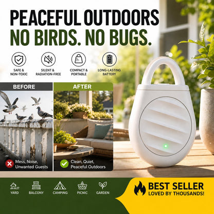 🐦Portable Ultrasonic Bird Repeller – Compact & Rechargeable