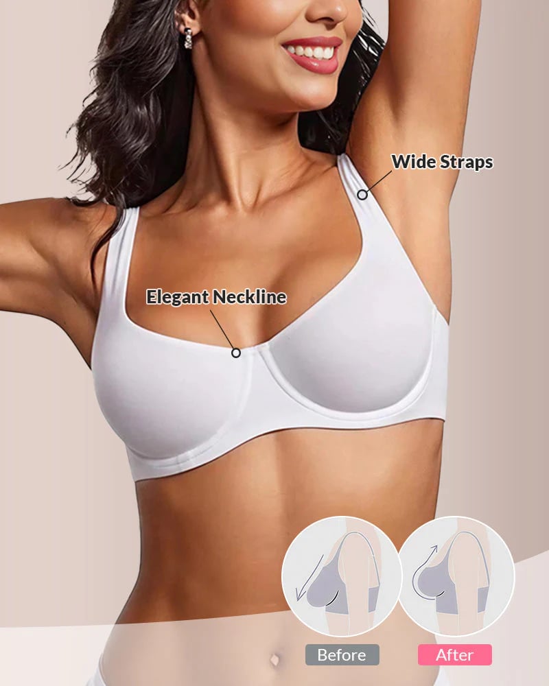 ⚡ 49% OFF + Buy 2 Get Free Shipping | Underwire Support Seamless Balconette Bra