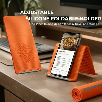 ✨Foldable Silicone Aluminum Holder - Ergonomic Flex-Stand for All Devices