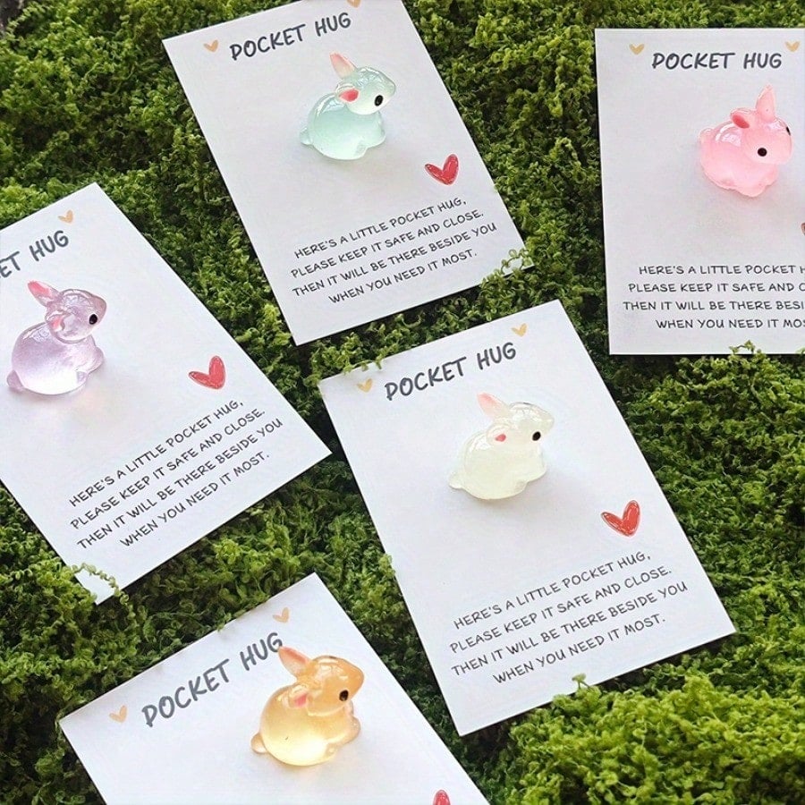 🎁 Easter Hot Sale - 🐰Handmade Easter Rabbit Pocket Hug With Inspirational Card