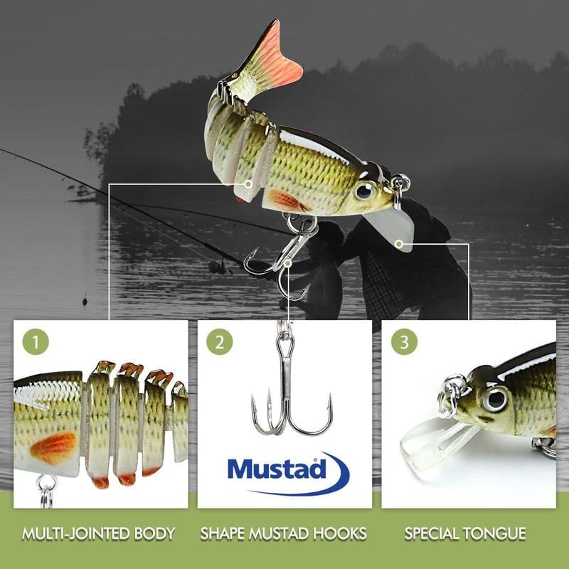 ⚡44% OFF🔥 2'' Lifelike 6-Joint Micro Swimbait | Ultimate Freshwater Lure