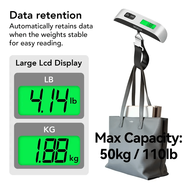 🧳 Portable Digital Luggage Scale – Avoid Overweight Fees & Travel Smart! ⚖️✈️ Accurate, Compact & Easy!