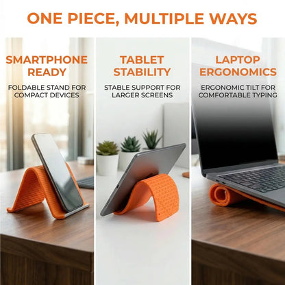 ✨Foldable Silicone Aluminum Holder - Ergonomic Flex-Stand for All Devices