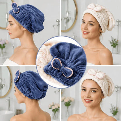 3PC Microfiber Hair Towel Caps