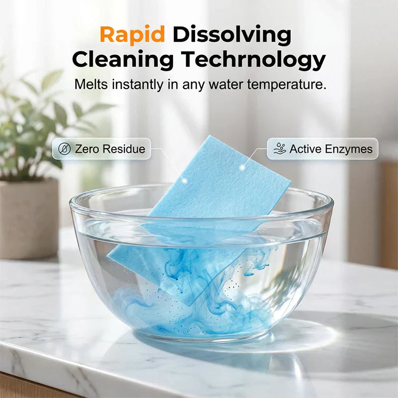 Water-Soluble Multi-Surface Cleaning Sheets