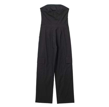 Multi Pocket Cargo Brand Loose Street Straight Drag Casual Jumpsuits